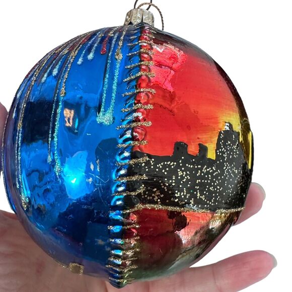 Kurt Adler Polonaise New York Glass Ornament Skyline Empire State Building 6" - Picture 5 of 9